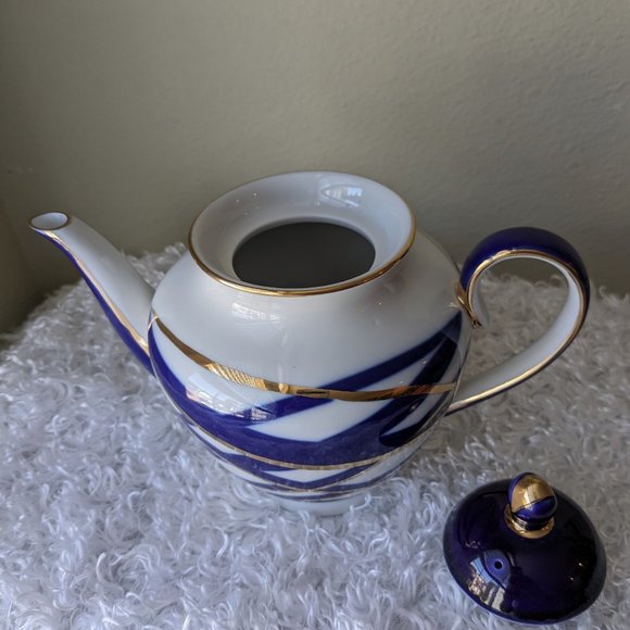 Imperial Porcelain Kell, Cocoon Teapot 3 Cup - First Quality Cobalt Unused - Picture 4 of 6